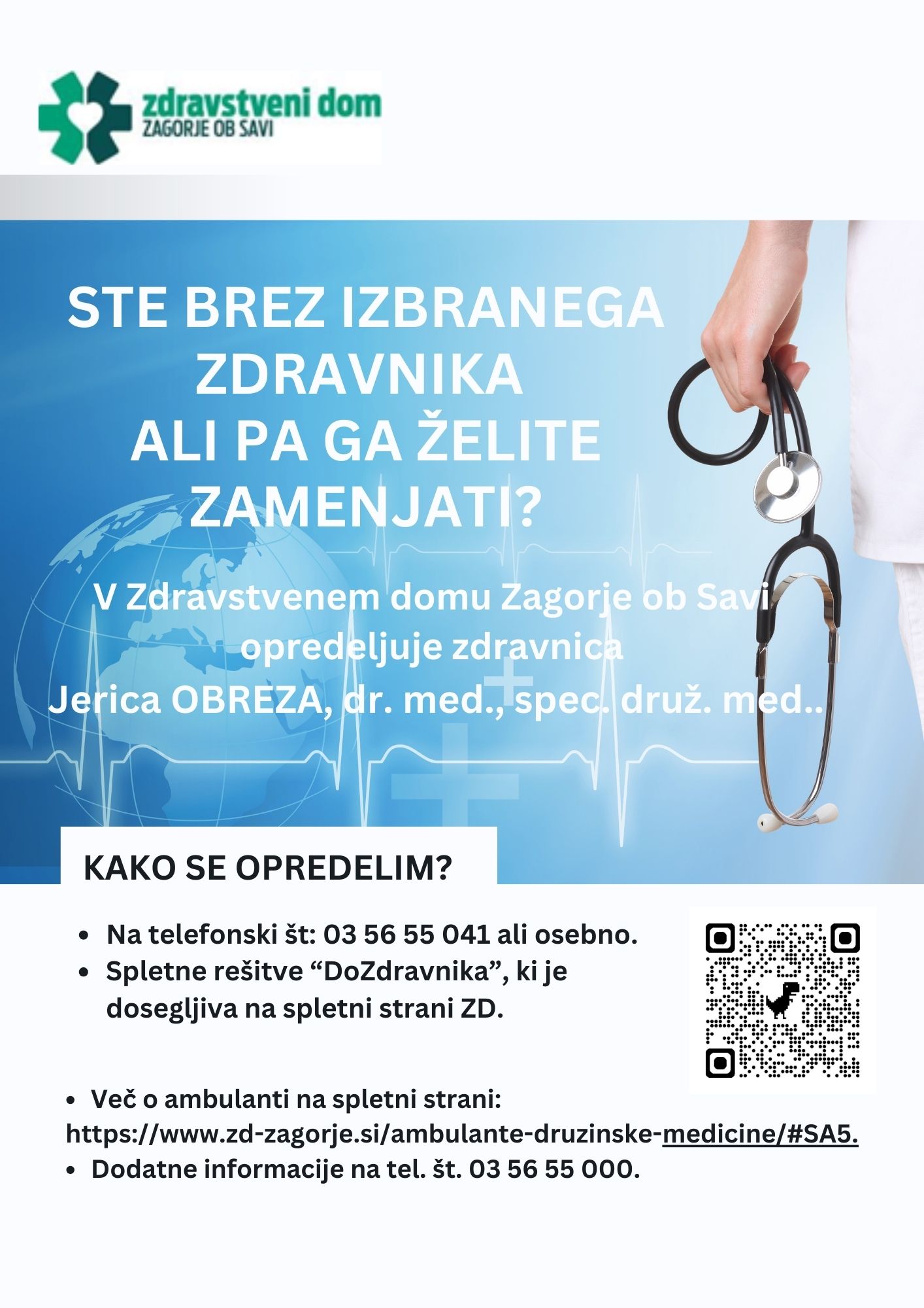 Plakat_ Ste brez zdravnika ali ga želite zamenjati